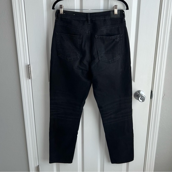 American Eagle Black Ripped Mom Jean - Picture 2 of 7